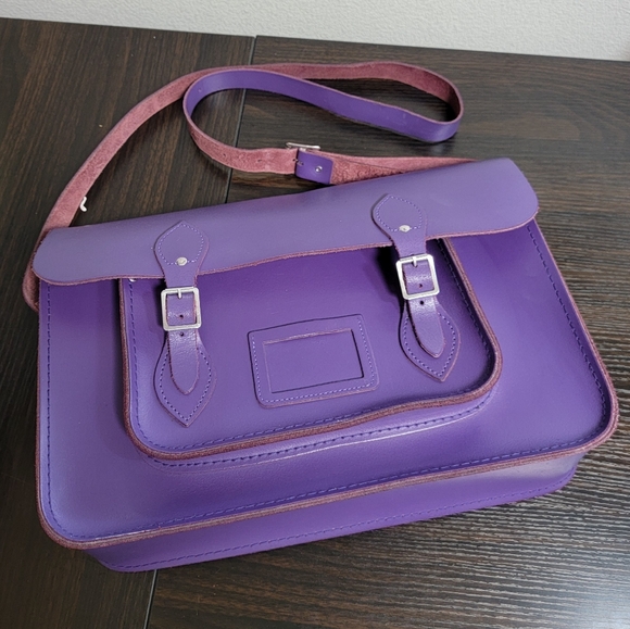 The Cambridge satchel company Revolve purple tote 14" - Picture 1 of 9